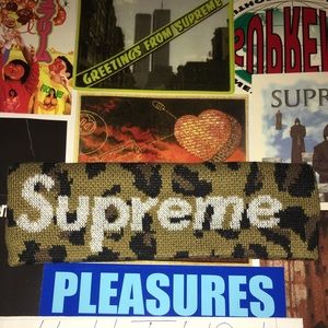 Supreme New Era Big Logo Headband (2018) Leopard